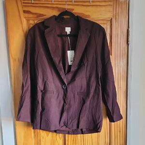a new day Women's Chocolate Brown Blazer NWT